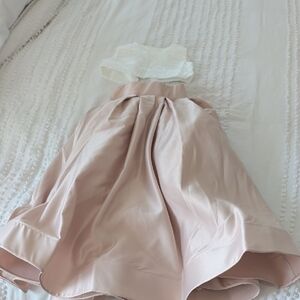 Elegant Pink Satin Skirt